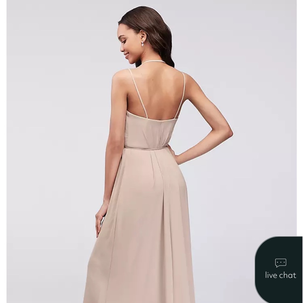 David’s Bridal “Double-Strap Georgette Wrap Dress” size 6 - Picture 11 of 12